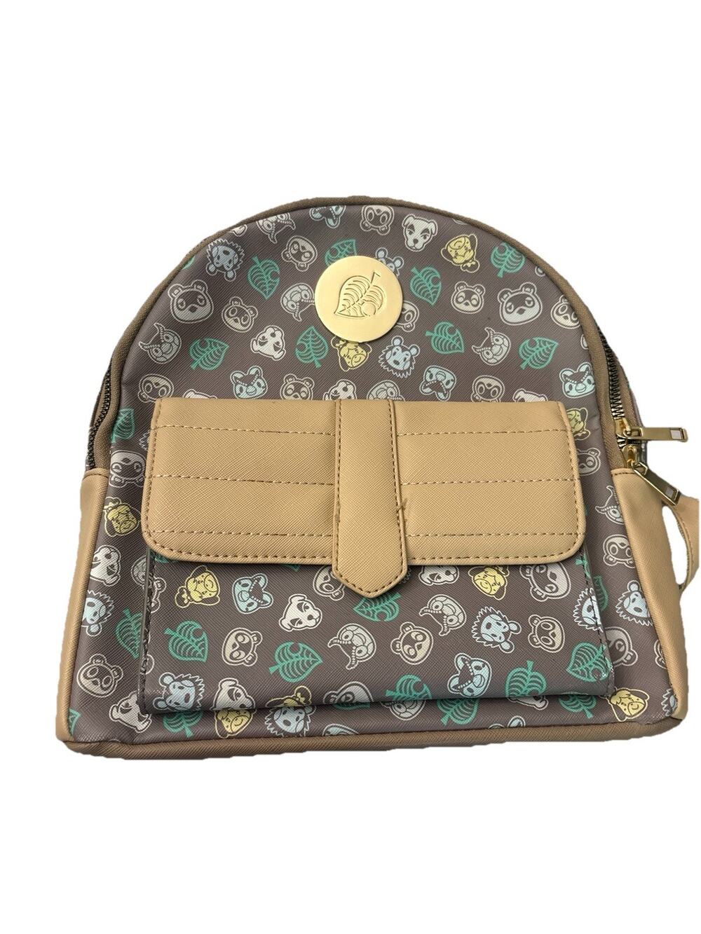 Nintendo Bioworld Animal Crossing 11” Mini Backpack Switch Purse Gray Tom Nook